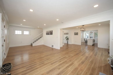 Living room, view through to dining room & kitchen.