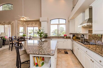 Gorgeous Slab Granite Island Kitchen