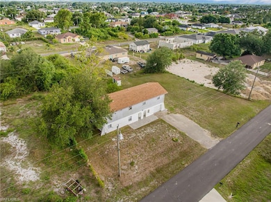 Aerial perspective of suburban area