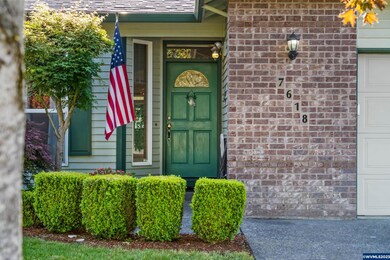 Cheerful front door entrance.