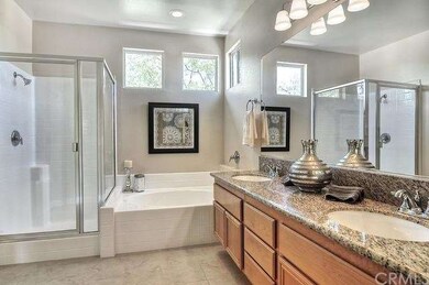 Master bath with separate shower and tub, dual van