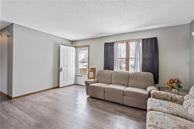 Luxury vinyl plank floors in living room.