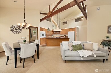 open floor plan, soaring ceilings
