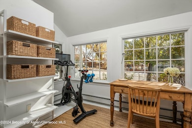 Work space in living room