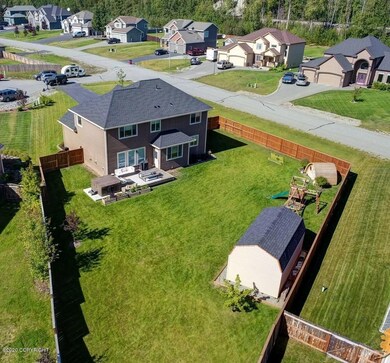 fenced back yard