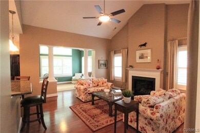 Family Room with Cathedral Ceiling; Gas Fireplace
