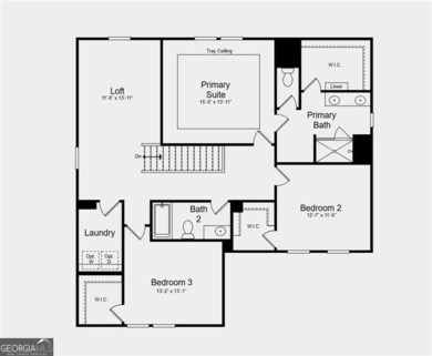 Second Floor Plan - Additional highlights include: an unfinished basement