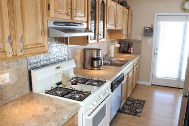 Through the kitchen and out to the decks