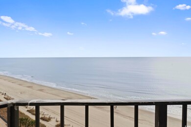 View of water feature with a view of the beach