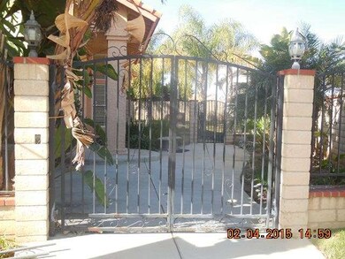 Gated courtyard entry