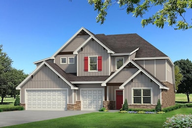 Craftsman-style house with board and batten siding