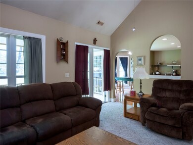 French doors lead to screened porch