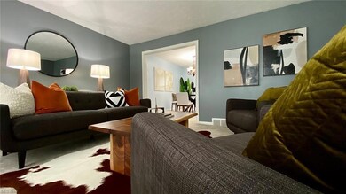 View of carpeted living room