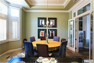 Formal dining with coffered ceilings