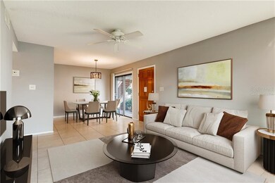 VIRTUALLY STAGED living and dining space.