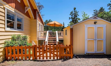Front Deck and Storage Shed.