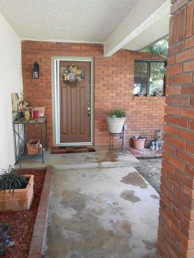 Front entrance. Beautiful front door with hidden s