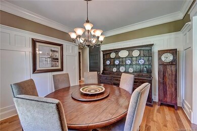 Dining room with wainscoting