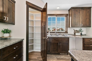 Huge corner walk in pantry