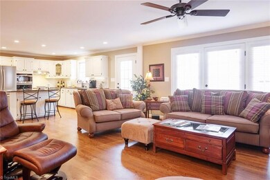 Great room opens up to kitchen area -