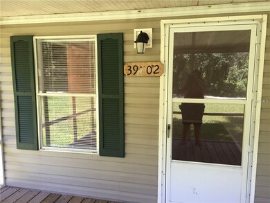 Entry door on front porch