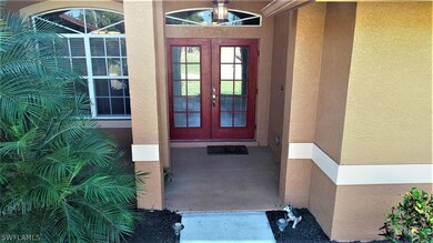 Double Door front entry with built in blinds in wi