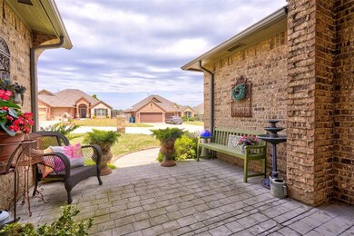 View of patio / terrace featuring a garage