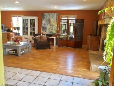 Great room and kitchen with gas log fireplace!