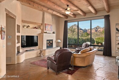 Family room with fireplace