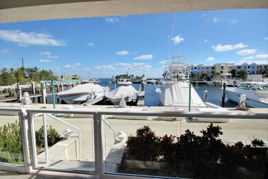 Private patio steps to the marina