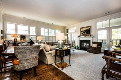 Large open living and dining area