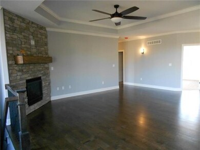 Great room is very open.