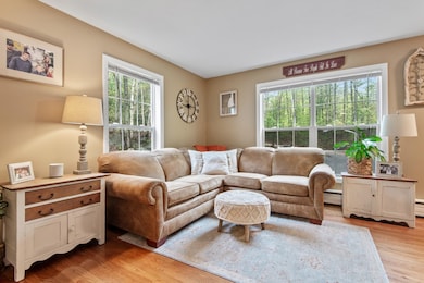 Sunny Living room with Hard wood floors