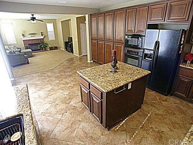 Kitchen opens to a large family room! 