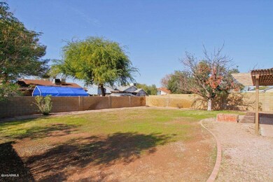 Block fenced yard