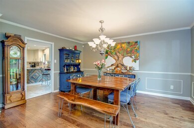 Large dining room right off the kitchen for easy s