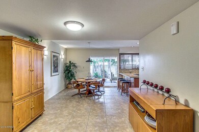 Open dining and living area