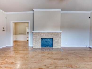Decorative fireplace makes a statement in this for