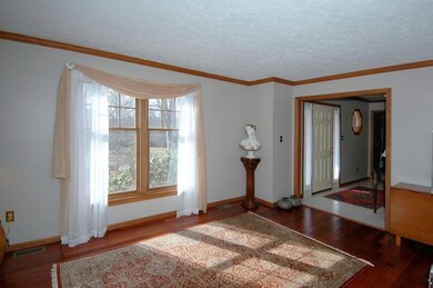 An alternate view of the formal dining room showin