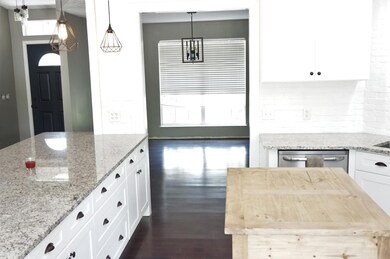 View from kitchen into dining room