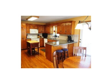 Large open kitchen with breakfast bar and eat in a