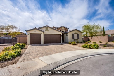 View of front of Mediterranean style home on overs