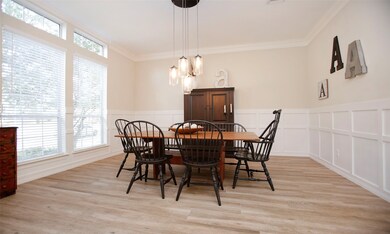 Dining Room with Tile Hardwood Floors