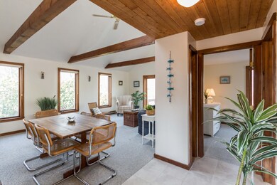 Open living and dining room