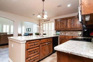 Beautiful cabinetry and light granite counters.