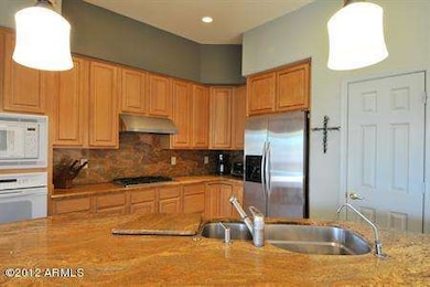Kitchen with granite countertops