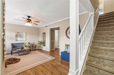 Living space & Upstairs entry