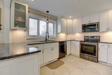 Granite countertops and stainless steel appliances