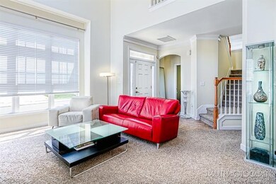 2 story living area features wall to wall carpet a