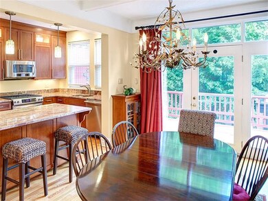 Dining room, Kitchen and the deck.
